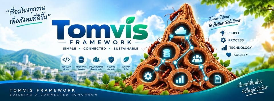 Tomvis Framework - เชื่อมโยงทุกงาน เพื่อสังคมที่ดีขึ้น - เล็กแต่เชื่อมโยง ยิ่งใหญ่กว่าเดิม